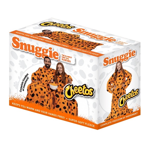 NEW Cheetos Snuggie Wearable Blanket with Sleeves Soft Throw Fleece Cheeto Spots - Picture 10 of 11